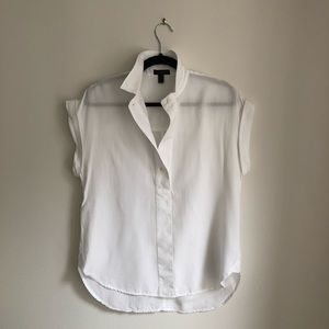 J.Crew Collared rolled cap sleeve blouse